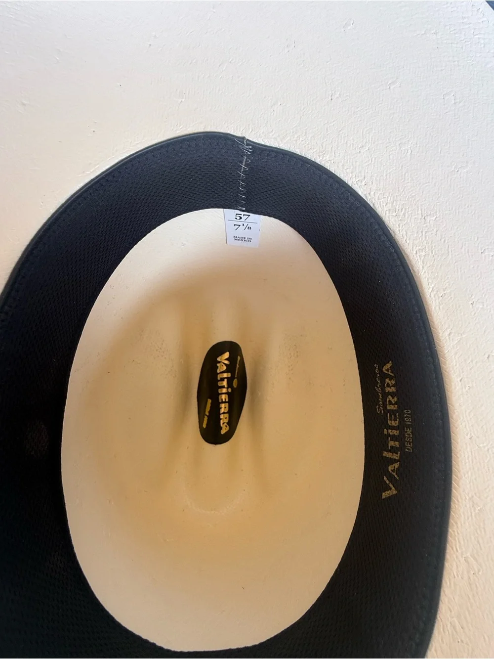 Valtierra- White Straw Western Hat with Black Band - Men Accessories- Set 2